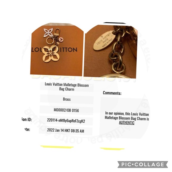Louis Vuitton Malletage Blossom bag Charm in Pristine condition! And COA - Picture 6 of 6